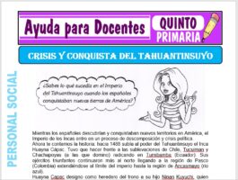 Modelo de la Ficha de El Gran Tahuantinsuyo para Quinto de Primaria