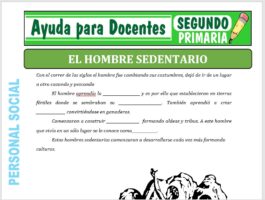 Modelo de la Ficha de El Hombre Sedentario para Segundo de Primaria