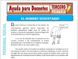 Modelo de la Ficha de El Hombre Sedentario para Tercero de Primaria