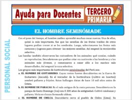 Modelo de la Ficha de El Hombre Seminómade para Tercero de Primaria