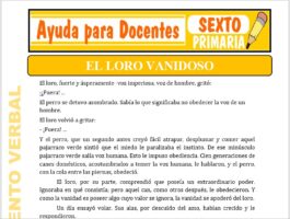 Modelo de la Ficha de El Loro Vanidoso para Sexto de Primaria