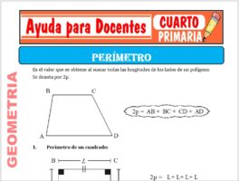 Modelo de la Ficha de El Perímetro para Cuarto de Primaria