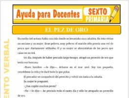 Modelo de la Ficha de El Pez de Oro para Sexto de Primaria