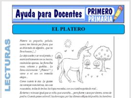 Modelo de la Ficha de El Platero para Primero de Primaria
