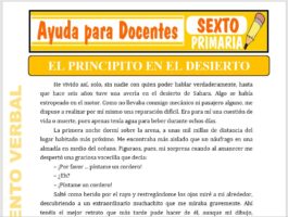Modelo de la Ficha de El Principito en el Desierto para Sexto de Primaria