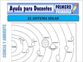 Modelo de la Ficha de El Sistema Solar para Primero de Primaria
