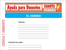 Modelo de la Ficha de El Sonido para Cuarto de Primaria