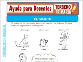 Modelo de la Ficha de El Sujeto para Tercero de Primaria