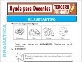 Modelo de la Ficha de El Sustantivo para Tercero de Primaria