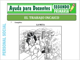 Modelo de la Ficha de El Trabajo Incaico para Segundo de Primaria