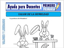 Modelo de la Ficha de El Valor de la Humildad para Primero de Primaria