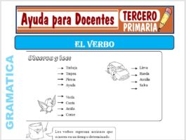 Modelo de la Ficha de El Verbo para Tercero de Primaria