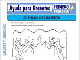 Modelo de la Ficha de E Valor del Respeto para Primero de Primaria