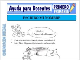 Aquí hallaras una ficha de Escribo mi Nombre para Primero de Primaria o alumnos que tengan 06 años, esta ficha se creado especialmente para el curso de Comunicación Integral. Este recurso educativo lo podrás descargar GRATIS en formatos: PDF y WORD al finalizar este contenido. Imagen de la Ficha de Escribo mi Nombre Ahora podrás observar una captura de pantalla de la ficha de Comunicación Integral que te mostramos en esta oportunidad. Para poder obtener esta ficha educativa solo debes hacer click en el formato que desee descargar. También te invitamos a seguir navegando en este sitio web para que puedas descargar más recursos de ayuda. Contenido de la Ficha En este recurso didáctico de Comunicación Integral obtendrás algunos conceptos y actividades muy importantes sobre Escribo mi Nombre, ahora veras parte de su contenido: • Lee las imágenes de izquierda a derecha, reconoce el sonido inicial según el modelo. Márcalo con una (X). • Identifica cuál de las figuras tiene el sonido final igual al modelo. Márcalo con una (X). • Nombra cada figura, encierra y colorea las figuras que empiezan o terminan con la misma sílaba, recuerda trabajar por filas. • Marca con un aspa (x) en cada línea los dibujos que están antes de la tijera. Pensando que esta ficha educativa será de mucha ayuda para el aprendizaje y enseñanza de los estudiantes de Primero de Primaria. Con tan solo UN CLICK tendrás este material sobre Escribo mi Nombre, que te presentaremos a continuación: Descargar Gratis la Ficha de Escribo mi Nombre