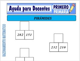 Fichas de los Pirámides para Primero de Primaria