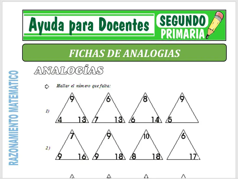 Modelo de la Ficha de Analogías para Segundo de Primaria