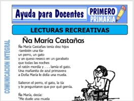 Modelo de la Ficha de Fichas de Bonitas Lecturas de Ortográfia para Primero de Primaria