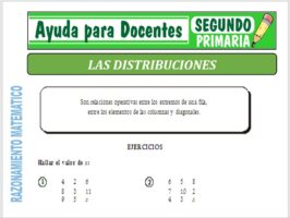 Modelo de la Ficha de Fichas de Distribuciones para Segundo de Primaria