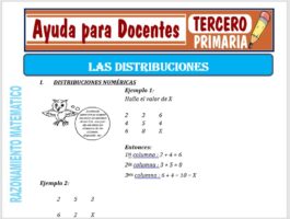 Modelo de la Ficha de Fichas Distribuciones para Tercero de Primaria