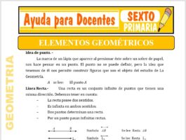 Modelo de la Ficha de Elementos Geométricos para Sexto de Primaria
