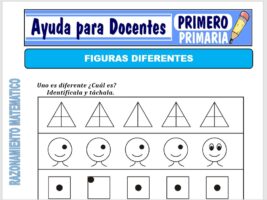 Modelo de la Ficha de Fichas de figuras Diferentes para Primero de Primaria