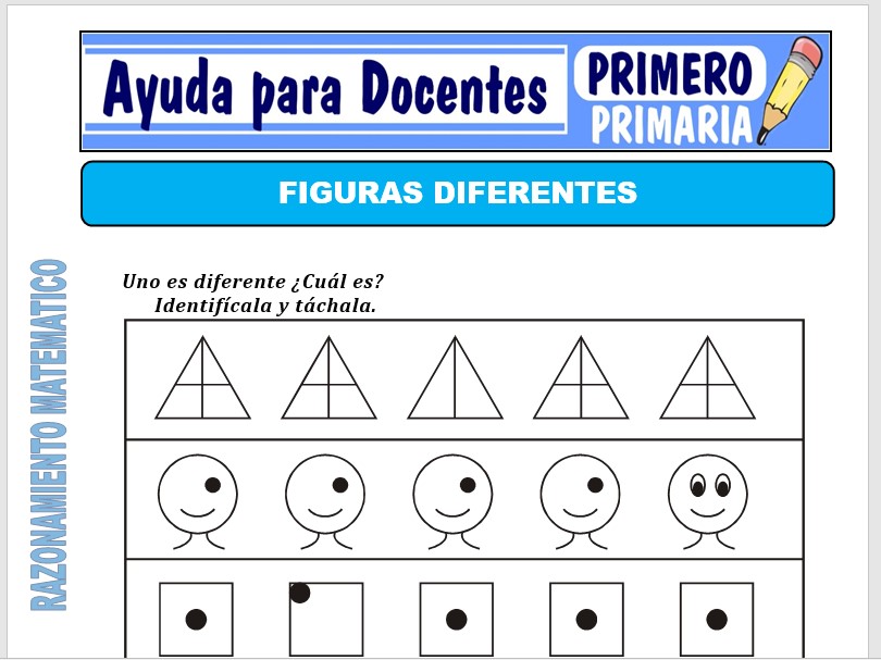 Modelo de la Ficha de Fichas de figuras Diferentes para Primero de Primaria Modelo de la Ficha de Fichas de figuras Diferentes para Primero de Primaria
