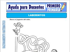 Modelo de la Ficha de Fichas de Laberintos para Primero de Primaria