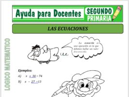 Modelo de la Ficha de Fichas de las Ecuaciones para Segundo de Primaria