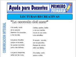 Modelo de la Ficha de Fichas de Lecturas Divertidas para Primero de Primaria