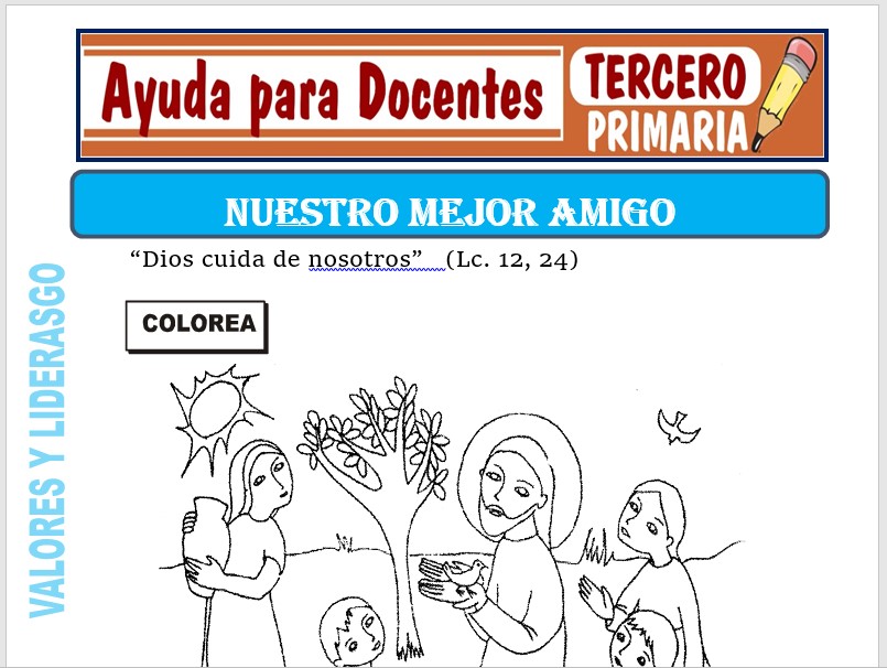 Modelo de la Ficha de Fichas de Nuestro Mejor Amigo para Tercero de Primaria