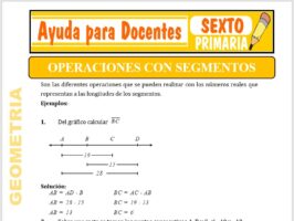 Modelo de la Ficha de Operaciones con Segmentos para Sexto de Primaria