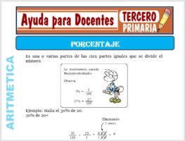 Modelo de la Ficha de El Porcentaje para Tercero de Primaria