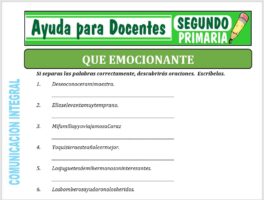 Modelo de la Ficha de Fichas de Que Emocionante para Segundo de Primaria