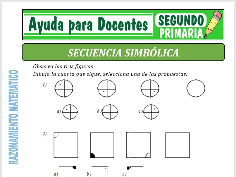Modelo de la Ficha de Fichas de la Secuencia Simbólica para Segundo de Primaria