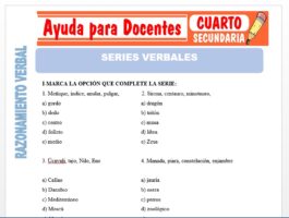 Modelo de la Ficha de Separatas de Sinónimos y Antónimos para Cuarto de Secundaria