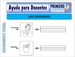Modelo de la Ficha de Fichas de los Sinónimos para Primero de Primaria