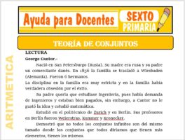 Modelo de la Ficha de Teoría de Conjuntos para Sexto de Primaria