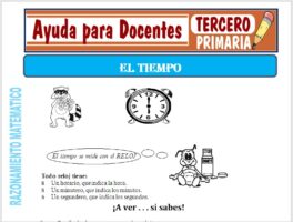 Modelo de la Ficha de Fichas de el Tiempo para Tercero de Primaria