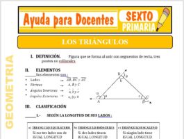 Modelo de la Ficha de Los Triángulos para Sexto de Primaria