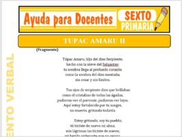Modelo de la Ficha de Túpac Amaru para Sexto de Primaria