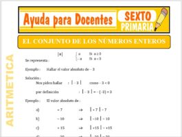Modelo de la Ficha de Valor Absoluto de un Número para Sexto de Primaria