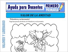 Modelo de la Ficha de Fichas de el Valor de la Amistad para Primero de Primaria