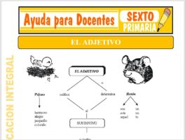 Modelo de la Ficha de El Adjetivo para Sexto de Primaria