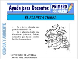Modelo de la Ficha de Fichas de el Planeta Tierra para Primero de Primaria