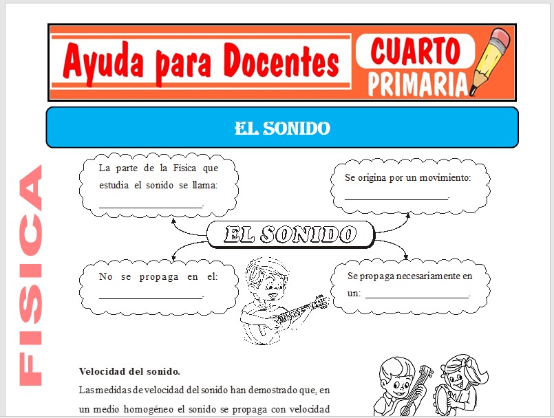 Modelo de la Ficha de El Sonido para Cuarto de Primaria Modelo de la Ficha de El Sonido para Cuarto de Primaria