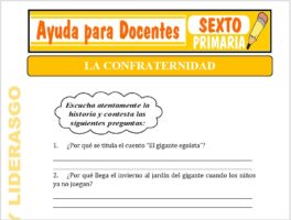 Modelo de la Ficha de La Confraternidad para Sexto de Primaria