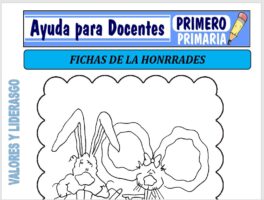 Modelo de la Ficha de Fichas de la Honradez para Primero de Primaria