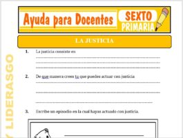 Modelo de la Ficha de La Justicia para Sexto de Primaria