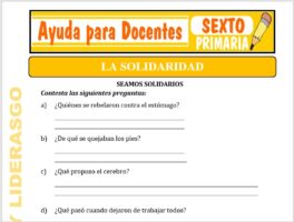 Modelo de la Ficha de La Solidaridad para Sexto de Primaria