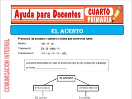 Modelo de la Ficha de Fichas de él Acento para Cuarto de Primaria